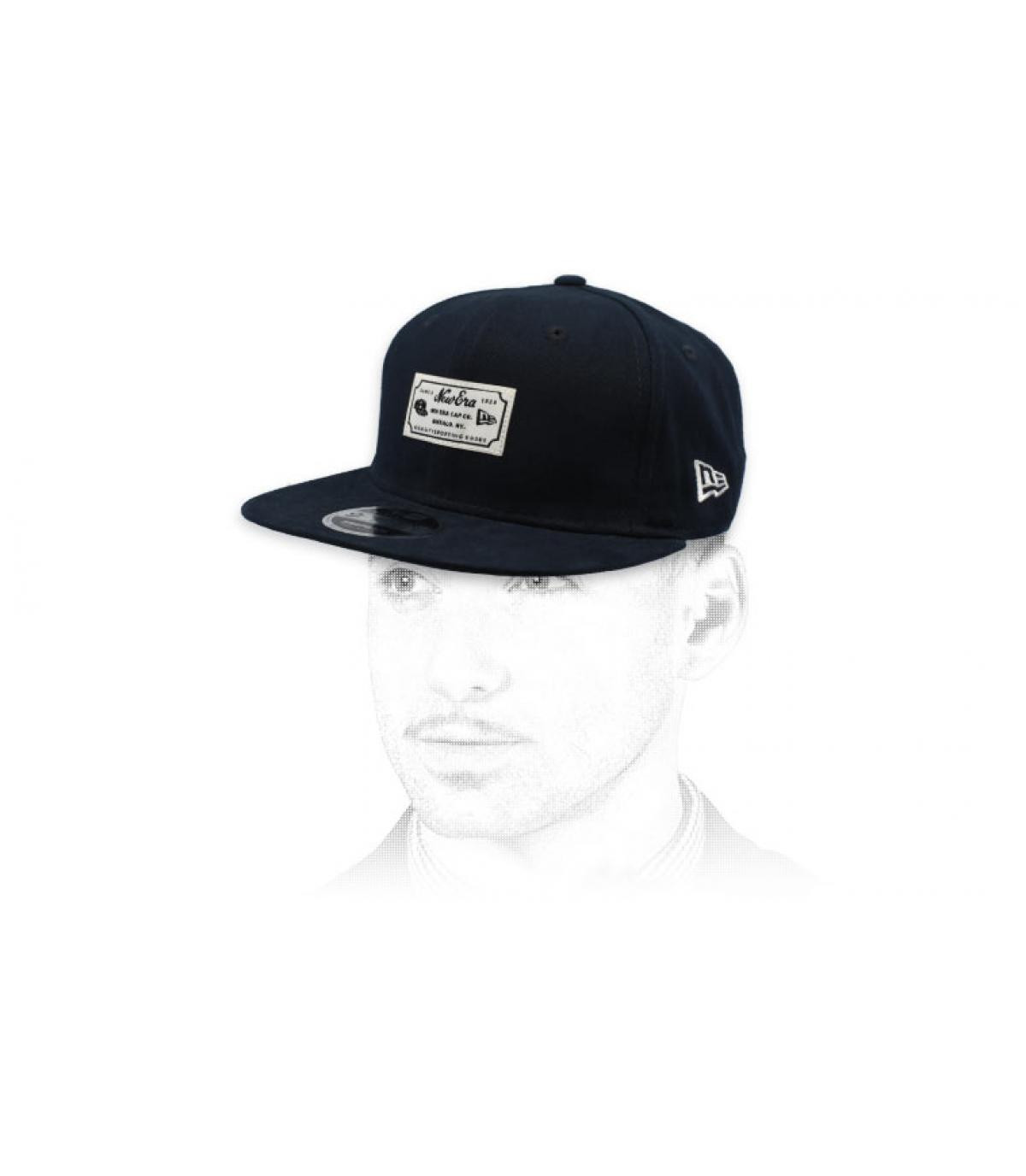 Snapback blu New Era Ne Script Patch 9Fifty navy